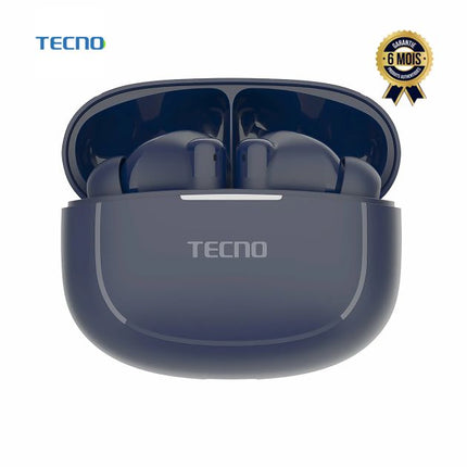 TECNO Buds 4 Air - Bluetooth 5.4 - 22h d'écoute - Résistants à l'eau et à la poussière