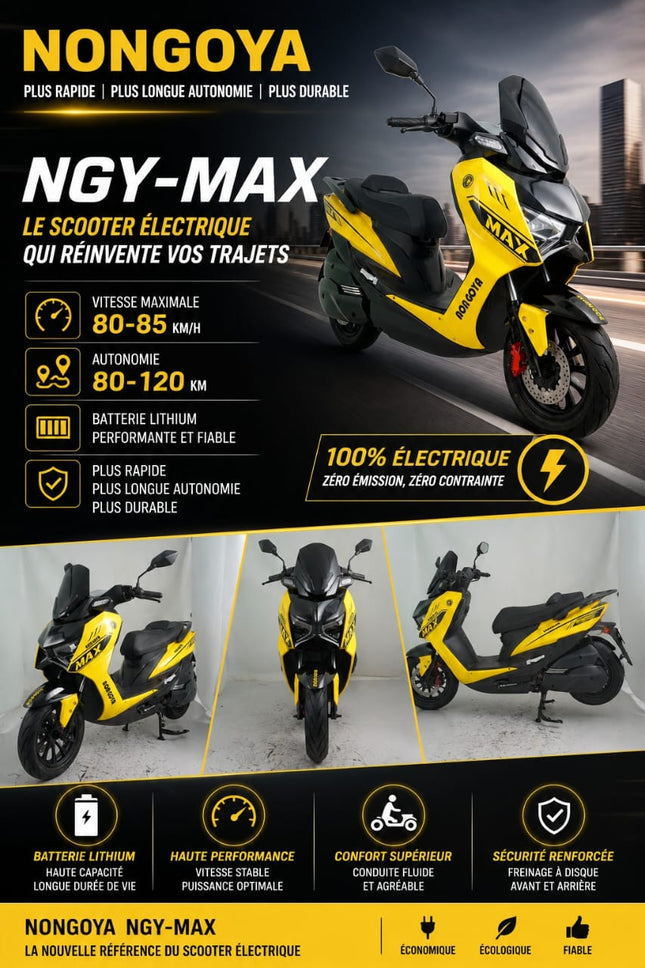 Scooter électrique NONGOYA NGY - MAX - Shop Shap Service - Scooter électrique NONGOYA NGY - MAX - Moto - Shop Shap Service - 