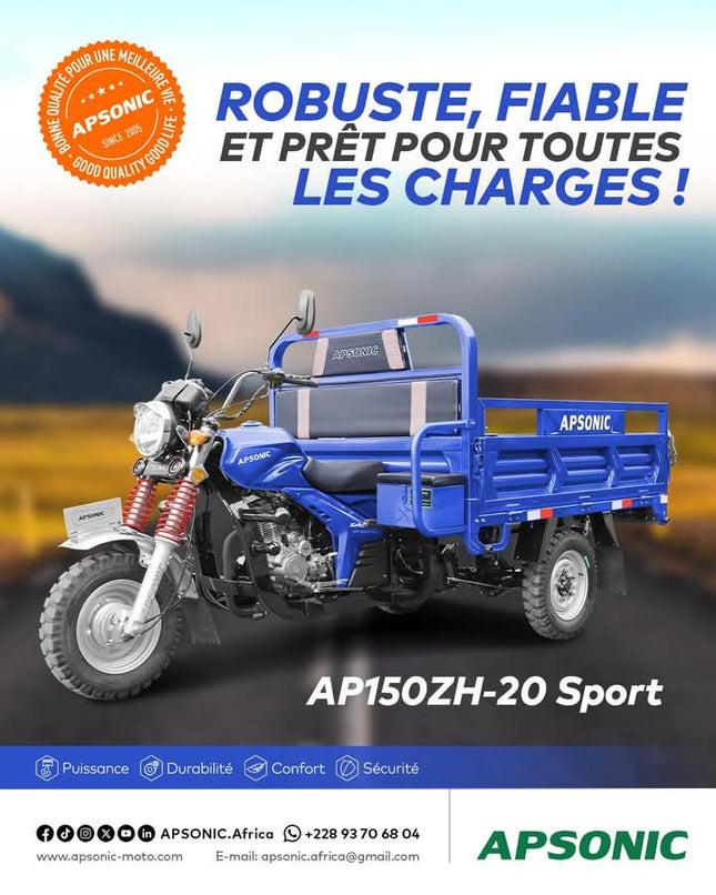 Tricycles Apsonic AP150ZH-20 Sport - Shop Shap Service - Tricycles Apsonic AP150ZH-20 Sport - Moto - Shop Shap Service - 