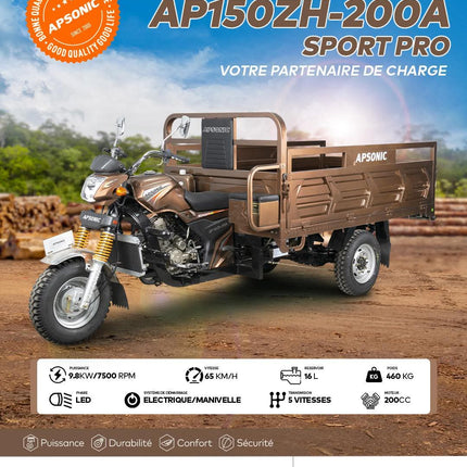 Tricycles Apsonic AP150ZH - 200A - Shop Shap Service - Tricycles Apsonic AP150ZH - 200A - Moto - Shop Shap Service - 