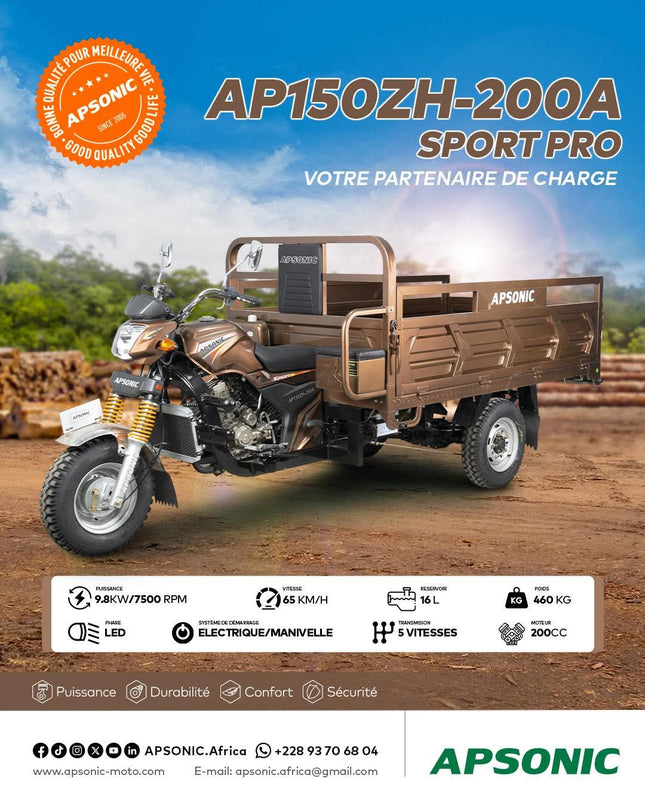 Tricycles Apsonic AP150ZH - 200A - Shop Shap Service - Tricycles Apsonic AP150ZH - 200A - Moto - Shop Shap Service - 