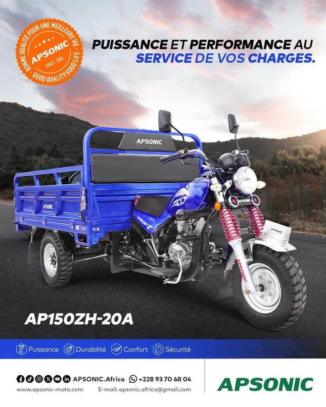Tricycles Apsonic AP150ZH-20A - Shop Shap Service - Tricycles Apsonic AP150ZH-20A - Moto - Shop Shap Service - 