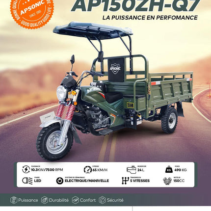 Tricycles Apsonic AP150ZH - Q7 - Shop Shap Service - Tricycles Apsonic AP150ZH - Q7 - Moto - Shop Shap Service - 